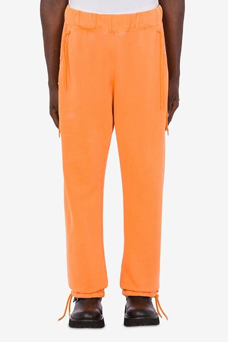 SIGNATURE LOGO FADED FLEECE JOGGERS ORANGE by Moschino