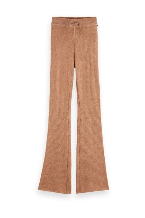 KNITTED WIDE-LEG HIGH-RISE PANTS CAMEL MELANGE by Scotch & Soda