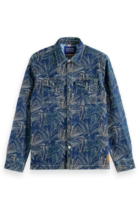 FLORAL DENIM JACQUARD OVERSHIRT INDIGO JACQUARD by Scotch & Soda