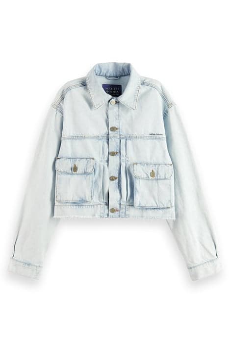 TRUCKER JACKET WITH ARTWORK DETAILS - POEM IN THE PARK by Scotch & Soda