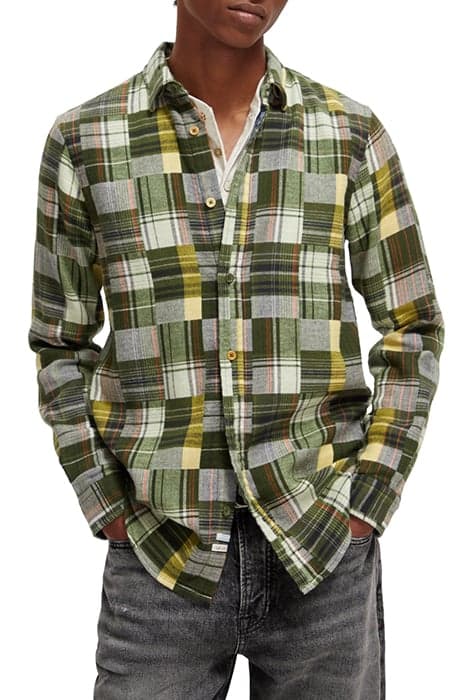 FLANNEL CHECK SHIRT GREEN CHECK by Scotch & Soda