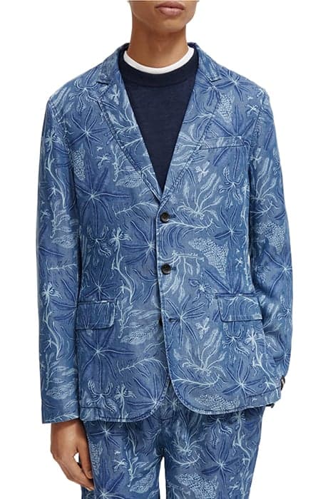 UNCONSTRUCTED ALLOVER PRINTED TENCEL™ BLAZER NOCTURNAL FLORA by Scotch & Soda