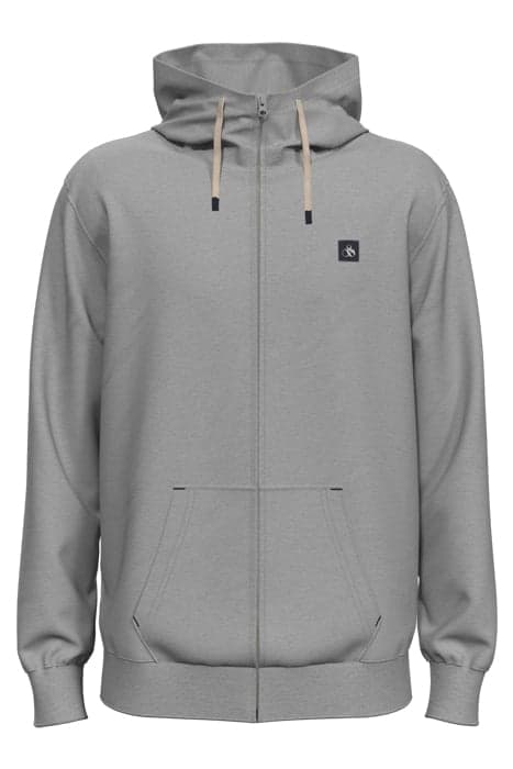 REGULAR FIT ESSENTIAL BADGE QUARTER ZIP IN ORGANIC COTTON GR by Scotch & Soda