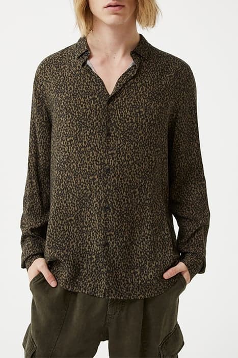 LIGHT KHAKI CAMOFLOWER PRINT REGULAR SHIRT by IKKS