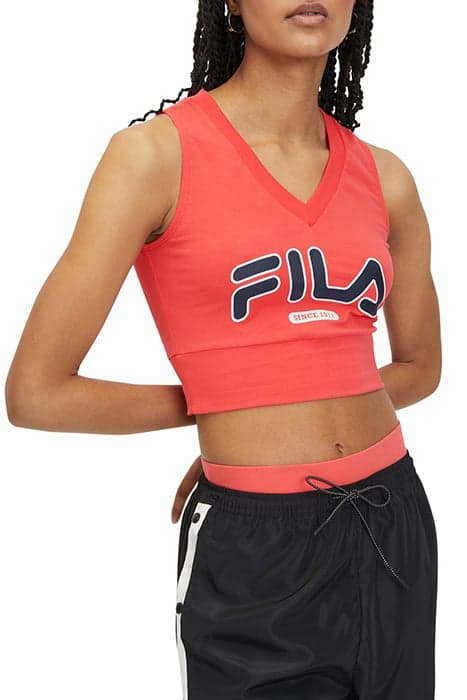 LAIXI CROPPED V-NECK TOP CAYENNE by FILA