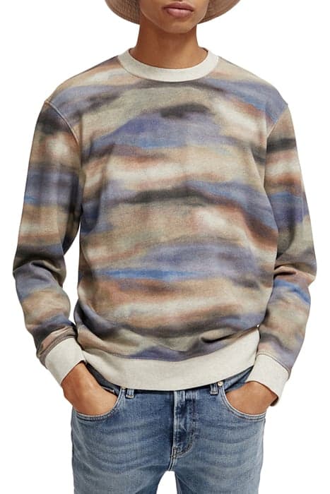 BLURRED LANDSCAPE AOP SWEATSHIRT BLURRED LANDSCAPE BLUE by Scotch & Soda