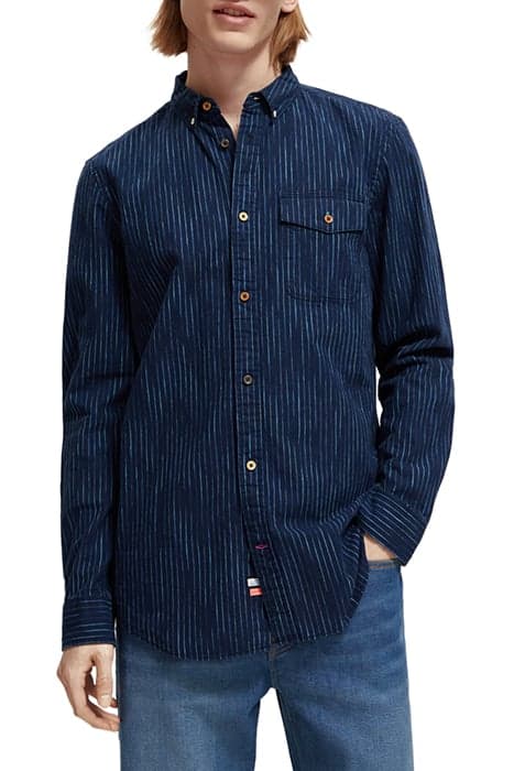 STRIPE LINEN SHIRT BLUE STRIPE by Scotch & Soda