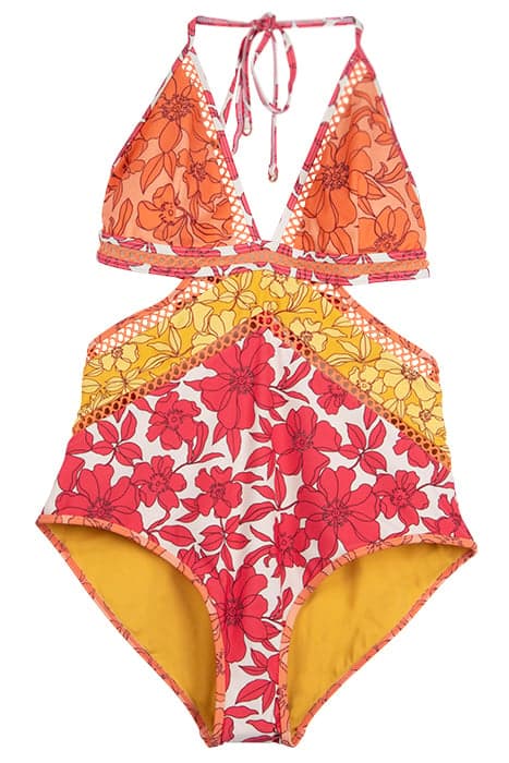 HANNAH-PRINTED SWIMSUI CORAL by Reiss