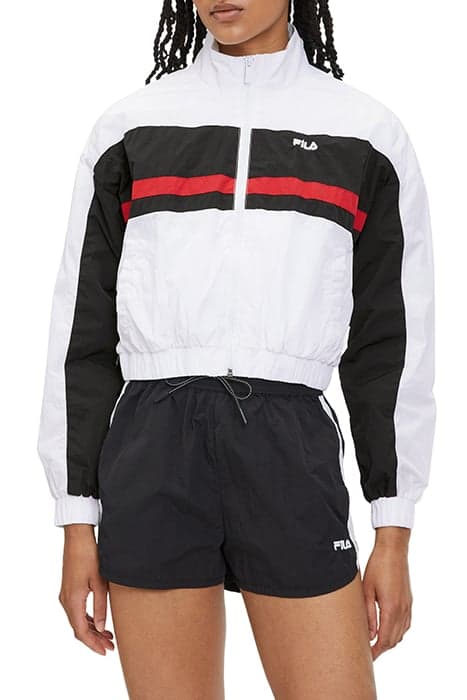 LUBU CROPPED TRACK JACKET BRIGHT WHITE-BLACK by FILA