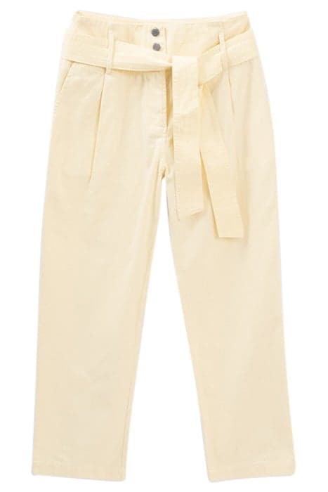 YELLOW WIDE-LEG TROUSERS WITH REMOVABLE BELT by IKKS