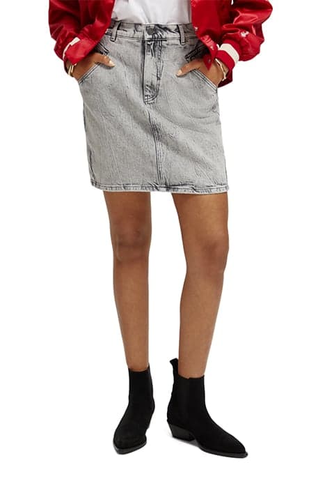 CONSTRUCTED DENIM MINI SKIRT — NUMBER ONE by Scotch & Soda