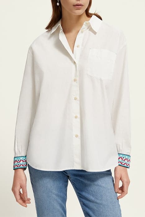 OVERSIZED SHIRT WITH POCKET WHITE by Scotch & Soda