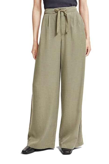 ELENI - HIGH RISE WIDE LEG PYJAMA PANTS ARMY GREEN by Scotch & Soda