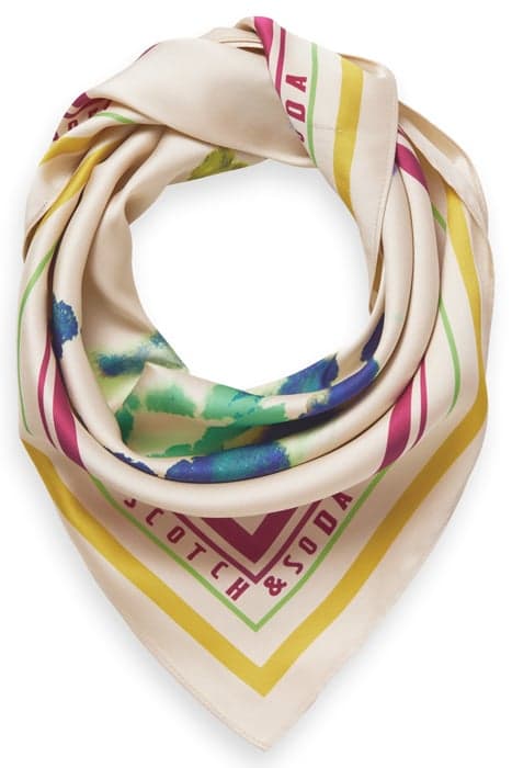 PRINTED SQUARE SCARF GALAXY DYE SOFT ICE by Scotch & Soda