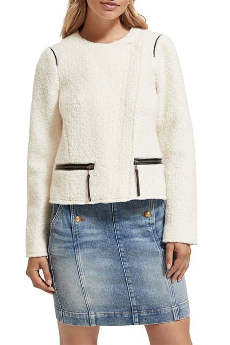 BOUCLE BIKER JACKET SOFT ICE by Scotch & Soda