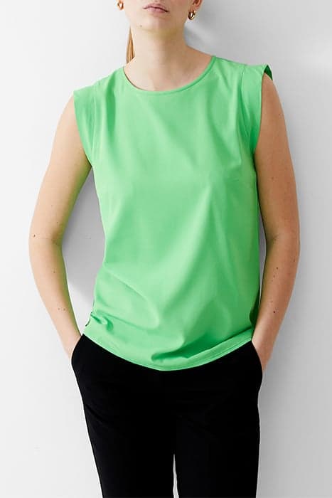 S/S CREPE LIGHT TANK TOP POISE GREEN by French Connection