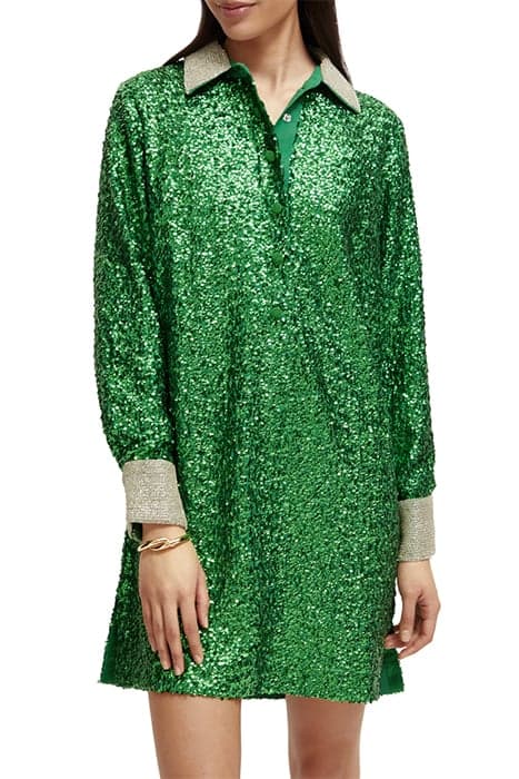 SEQUIN MINI DRESS GREEN LIGHT by Scotch & Soda