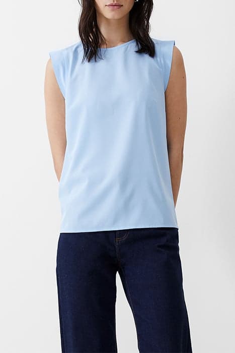 S/S CREPE LIGHT TANK TOP PLACID BLUE by French Connection