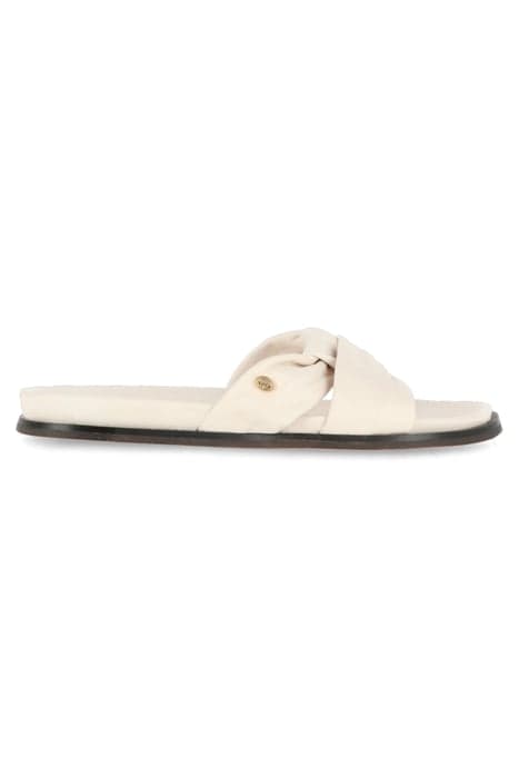 FRS1159 SLIPPER CORK FOOTBED TWISTED STRAPS SMOOTH SOFT LEAT by Fred de la Bretoniere