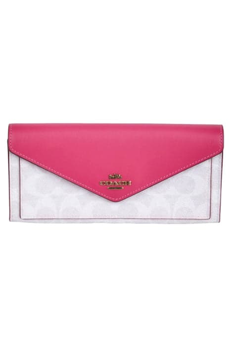 SOFT WALLET IN COLORBLOCK SIGNATURE CANVAS CHALK CONFETTI PI by Coach