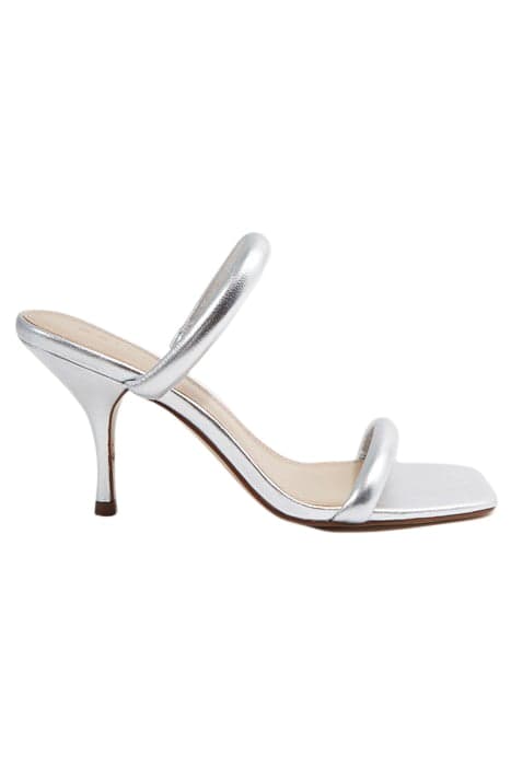 EMERY-DBLE STRAP HEEL SILVER by Reiss