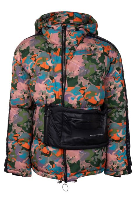 MEN'S OVERSIZE PRINTED CAMOU LOGO FABRIC DOWN JACKET CAMOU P by Marcell von Berlin