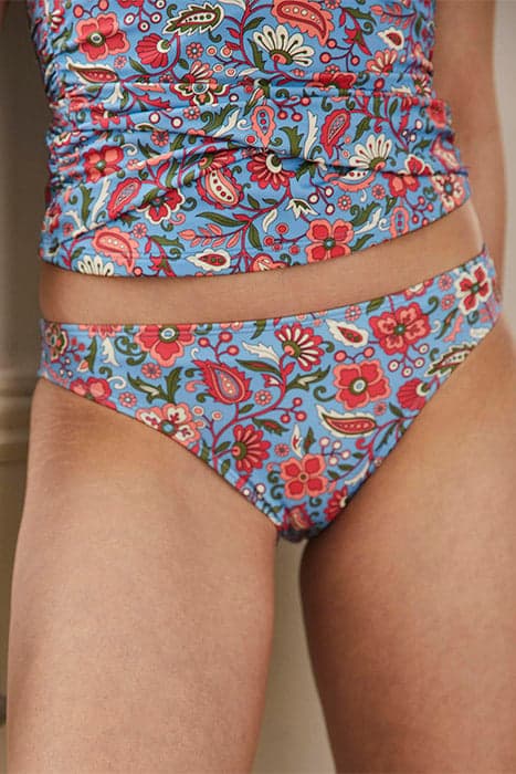 CLASSIC BIKINI BOTTOMS DUSTY BLUE, ORIENTAL PARADISE by Boden