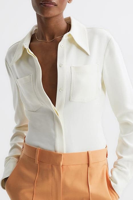 NATALIA-FITTED SHIRT IVORY by Reiss