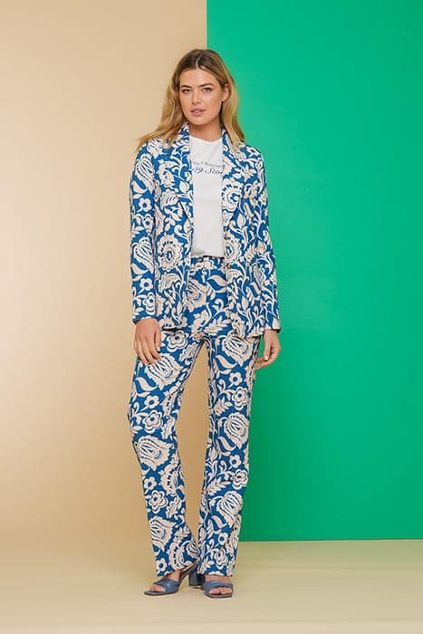 PANTALON PRINTED BLUE/OFF-WHITE by Geisha