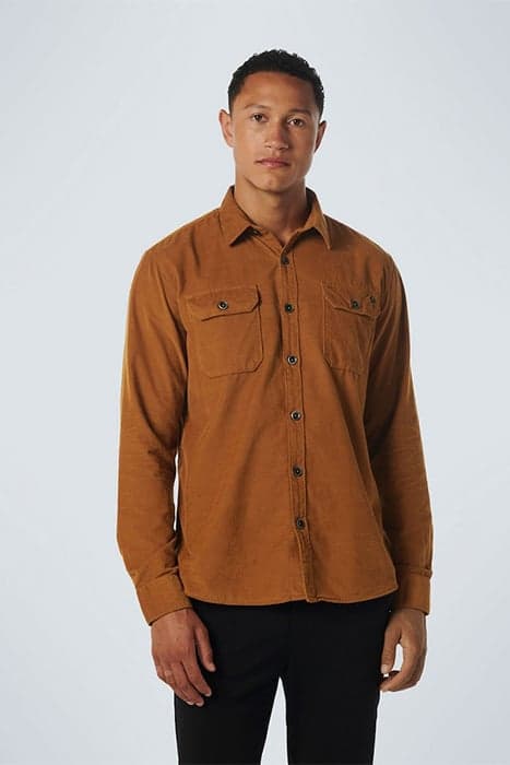 SHIRT CORDUROY SOLID CARAMEL by No Excess