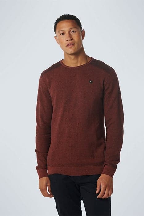 PULLOVER CREWNECK 2 COLOURED JACQUARD DARK RED by No Excess