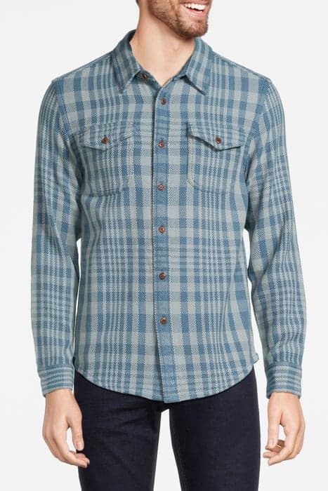 BLANKET SHIRT ADRIATIC LUCENT PLAID by Outerknown