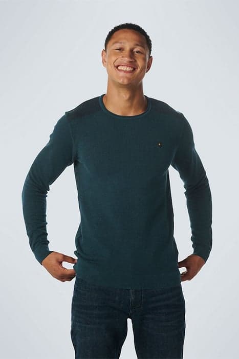 PULLOVER CREWNECK 2 COLOURED JACQUARD OCEAN by No Excess