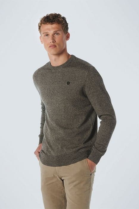 PULLOVER CREWNECK 2 COLOURED MELANGE STONE by No Excess