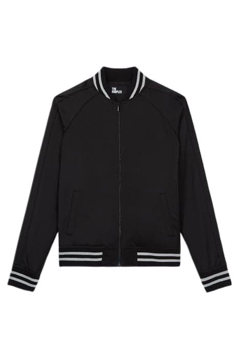 ZIP-UP SWEATSHIRT WITH RIB DETAIL BLACK by The Kooples