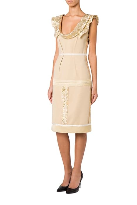 INSIDE OUT CREPE DRESS BEIGE by Moschino