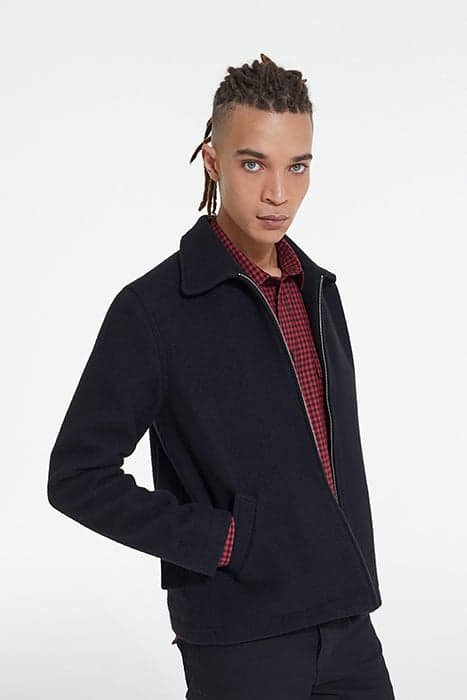 ZIPE JACKET WITH BACK POCKETS BLACK by The Kooples