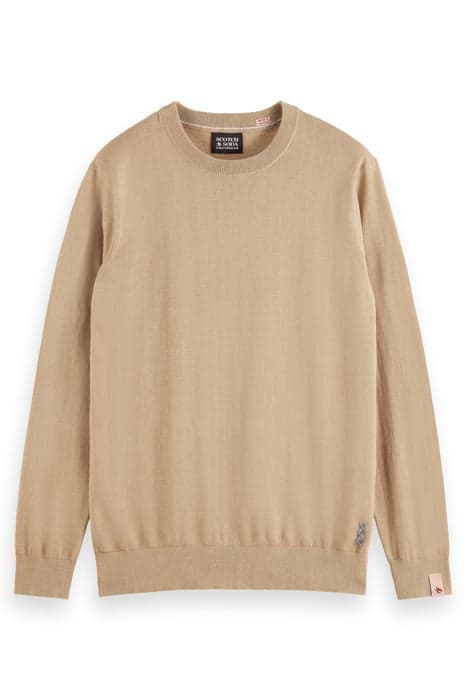 LINEN BLEND CREWNECK PULLOVER SEASTONE by Scotch & Soda