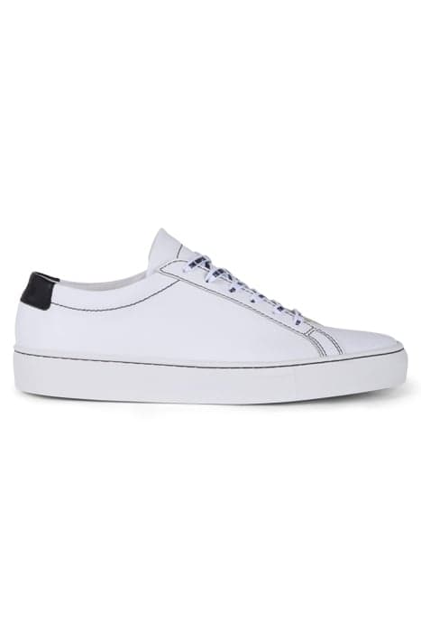 LEATHER SNEAKERS WITH VINYL INSERT WHITE by The Kooples