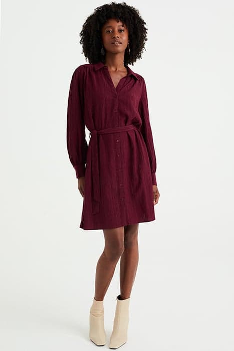 DRESS SHORT BURGUNDY RED by WE Fashion