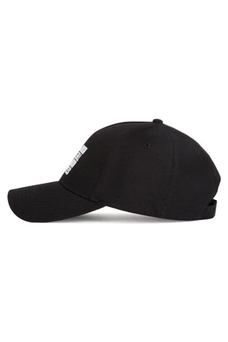 COTTON CAP WITH SHINY LOGO PRINT BLACK by The Kooples