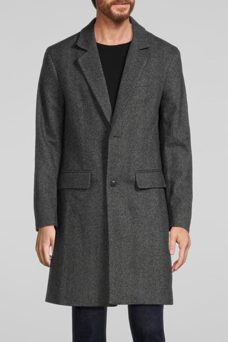 CHARCOAL SEMI-PLAIN COAT ANTHRACITE by IKKS