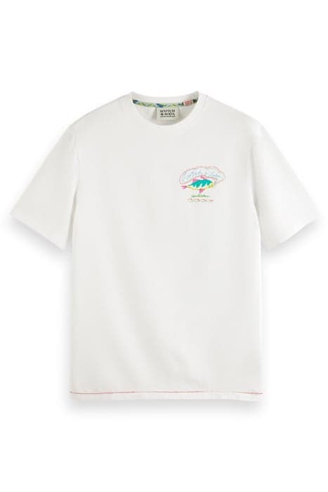 FRONT BACK RIVER ARTWORK T-SHIRT WHITE by Scotch & Soda