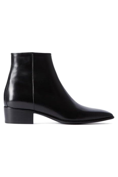 LEATHER ANKLE BOOTS WITH INTERIOR ZIP BLACK by The Kooples