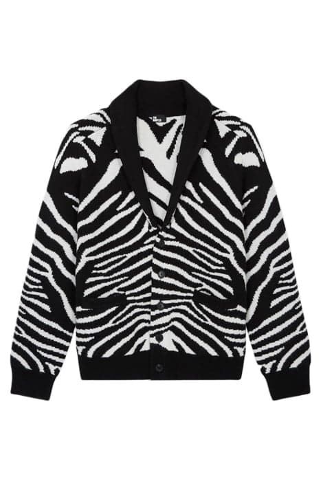 ZEBR JACQUARD CARDIGAN BLACK WHITE by The Kooples