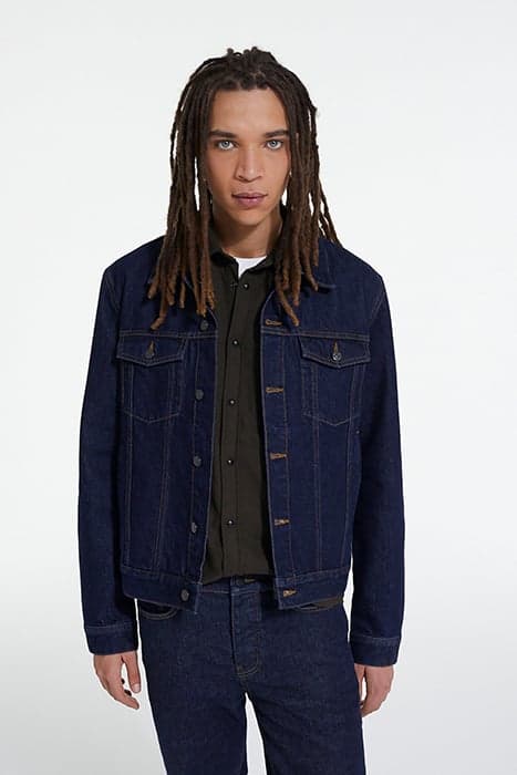 RAW DENIM JACKET BLUE BRUT by The Kooples