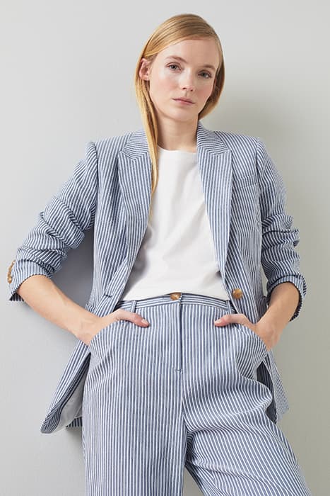 JK GENE STRIPE BLAZER BLUE/WHITE by LK Bennett