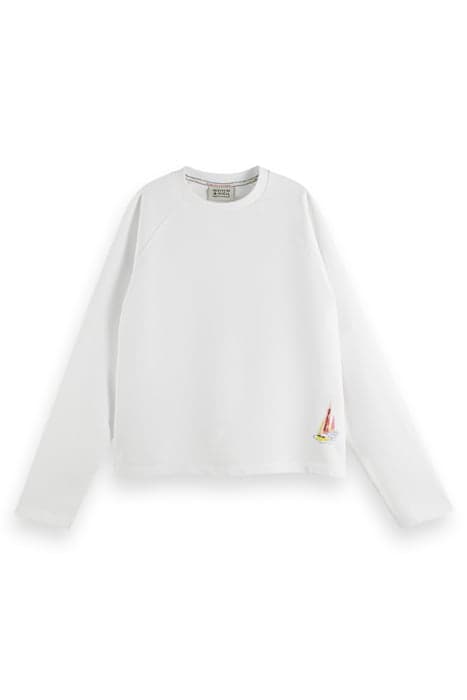 RAGLAN SLEEVED SWEATSHIRT WHITE by Scotch & Soda