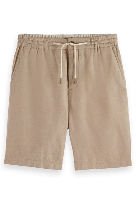 FAVE - COTTON/LINEN TWILL BERMUDA SEA STONE by Scotch & Soda