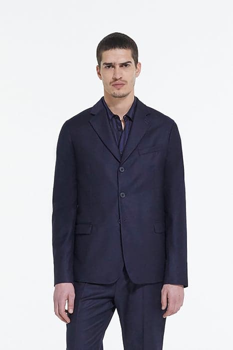 WOOL SUIT JACKET WITH FLAP POCKETS NAVY by The Kooples